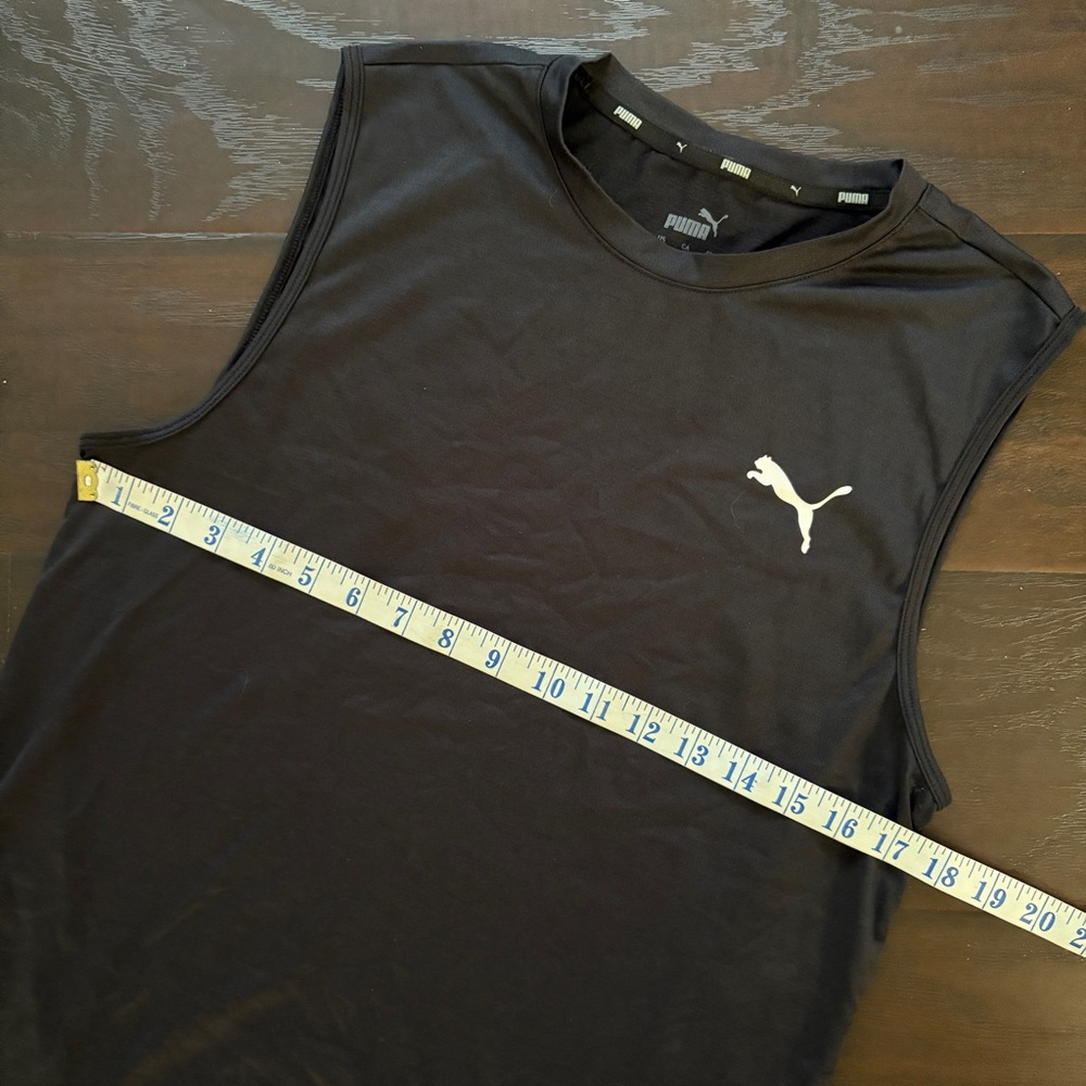 Puma Black Sleeveless Muscle Tee - Picture 7 of 11